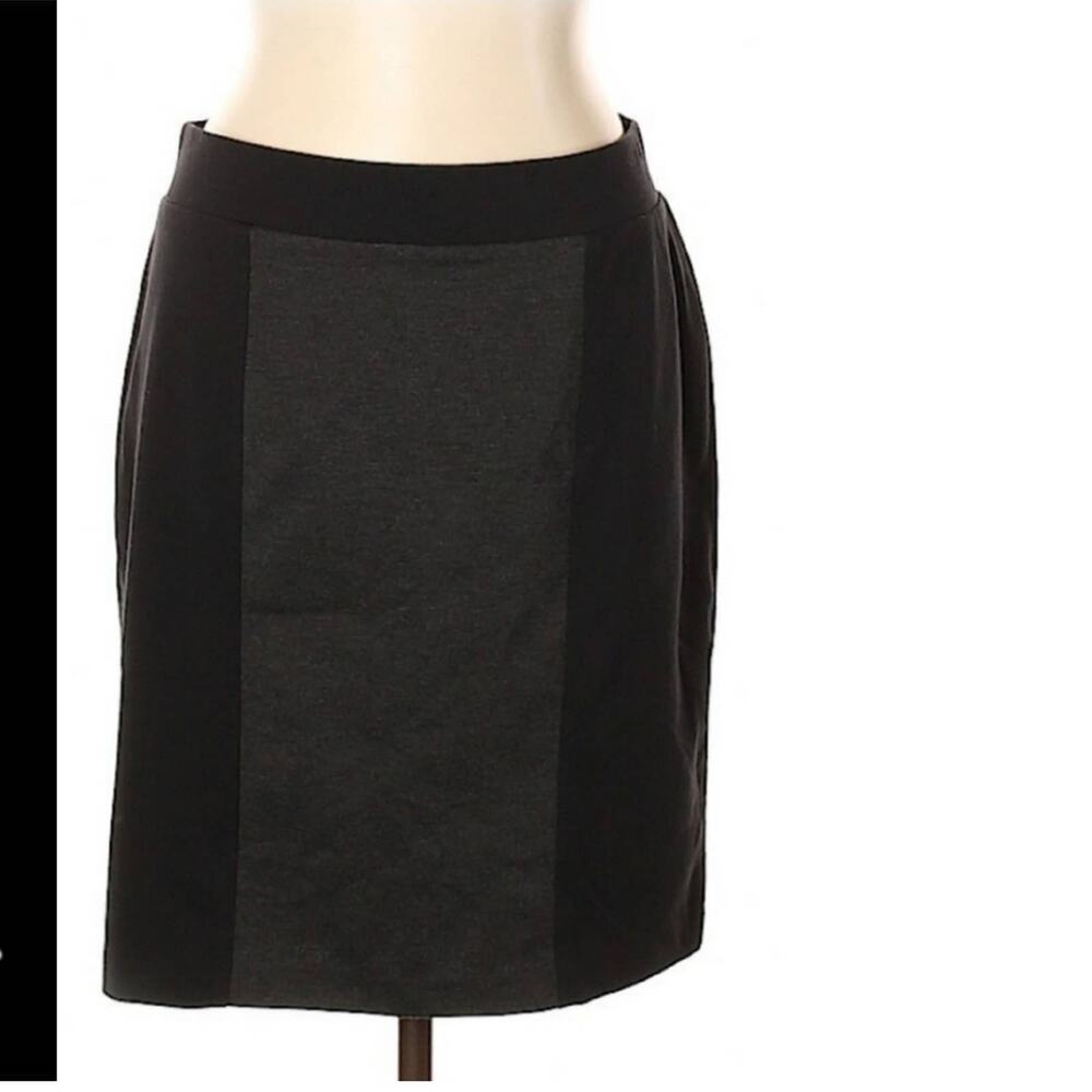 Nicole Miller Black Grey Color Block Pencil Skirt Size Small